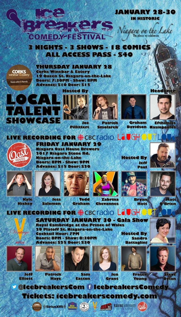 3 nights of comedy for only $40!
Don't miss a single laugh!
niagaraonthelake.com/page/ticketdet…
