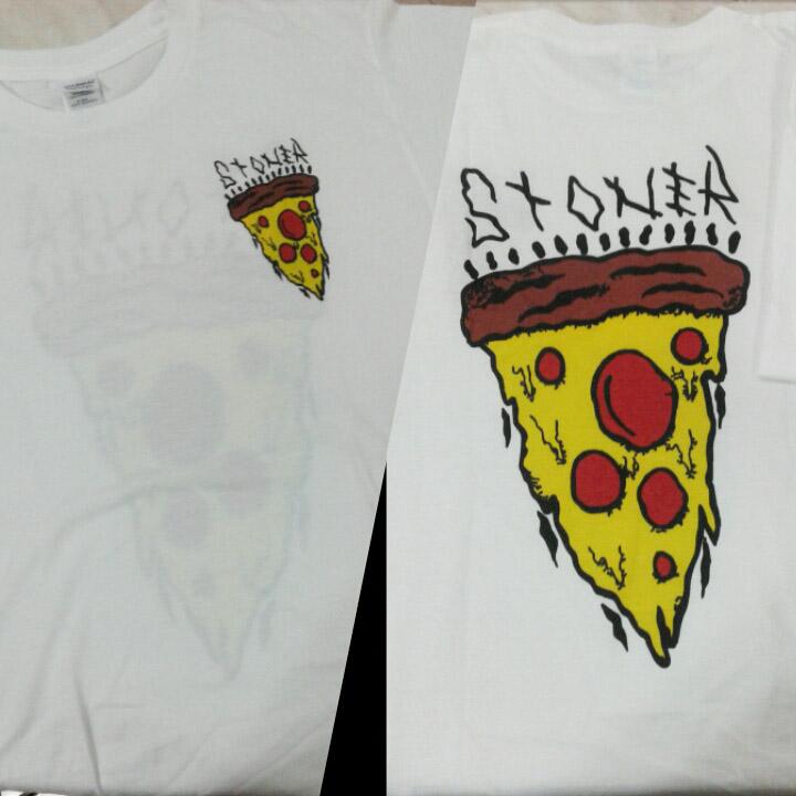 Ready Tshirt Stoner Pizza // Printing // Gildan // 120k // size L // Pin: 578184EA // 089663969077
