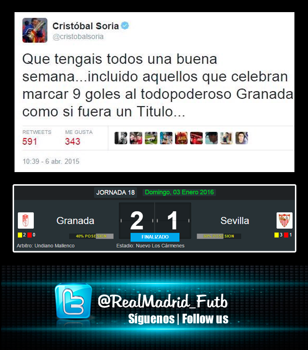 rmadridfutb's tweet photo. Buena semana para ti también @cristobalsoria https://t.co/mxtg4kIMsr