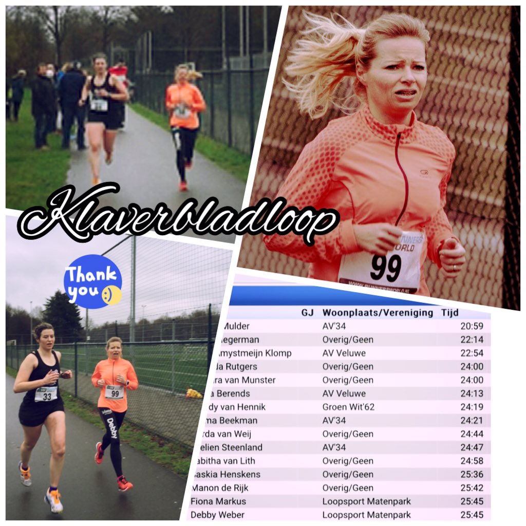 Debby134's tweet photo. PR op #5km #klaverbladloop @groenwit62, dank aan @Fiona_Coach #zwaar #emotie #trots #running @MW_Marathon #25km https://t.co/WwUexper3J