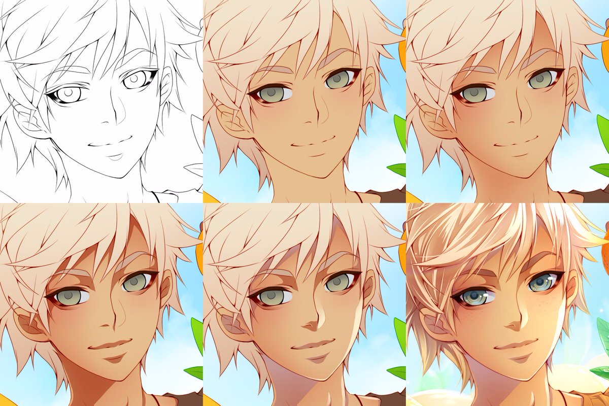 Step By Step Anime Skin Tutorial : Cool Hair Coloring Tutorial Picture