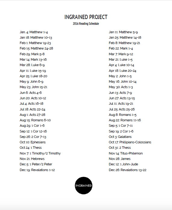 LiveIngrained's tweet image. A year of studying the New Testament starts tomorrow. Follow along with our reading plan. #liveingrained