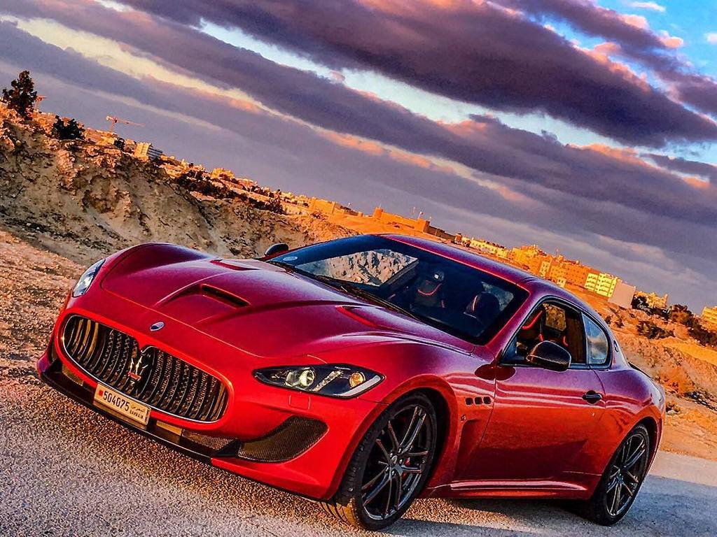 OnlyMaserati's tweet photo. #Maserati #maserati100 #maseratigranturismo #granturismo #supercar #sunsetdrive #riffafort #bahrain #car #sportscar… https://t.co/qpSRkNYGRb