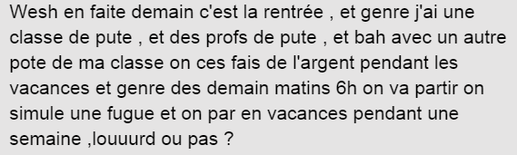 LesPiresConfess's tweet photo. Ptdrr oé tkt sa seras lourd quand tu va revenir https://t.co/M18W7BIXG6