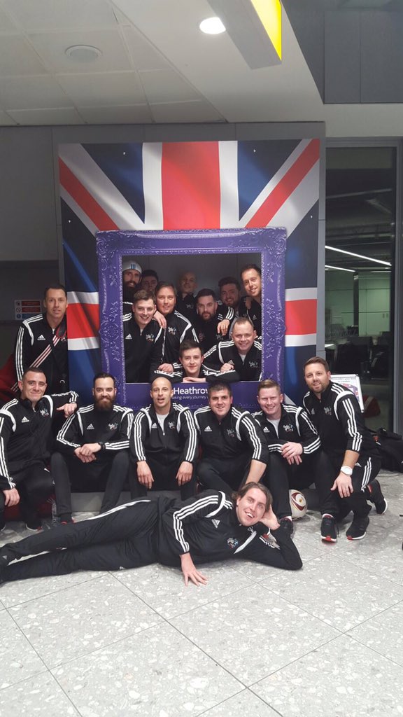 Team UK's last picture at <a href="/HeathrowAirport/">Heathrow Airport</a> before jetting off to Buenos Aires #TeamUK #footgolfworldcup
