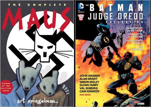 interactionalan's tweet photo. Bought #Maus &amp; the #BatmanJudgeDredd collection. One's about Fascism &amp; the other's about a different kind of Fascism https://t.co/eDhUMGLd75