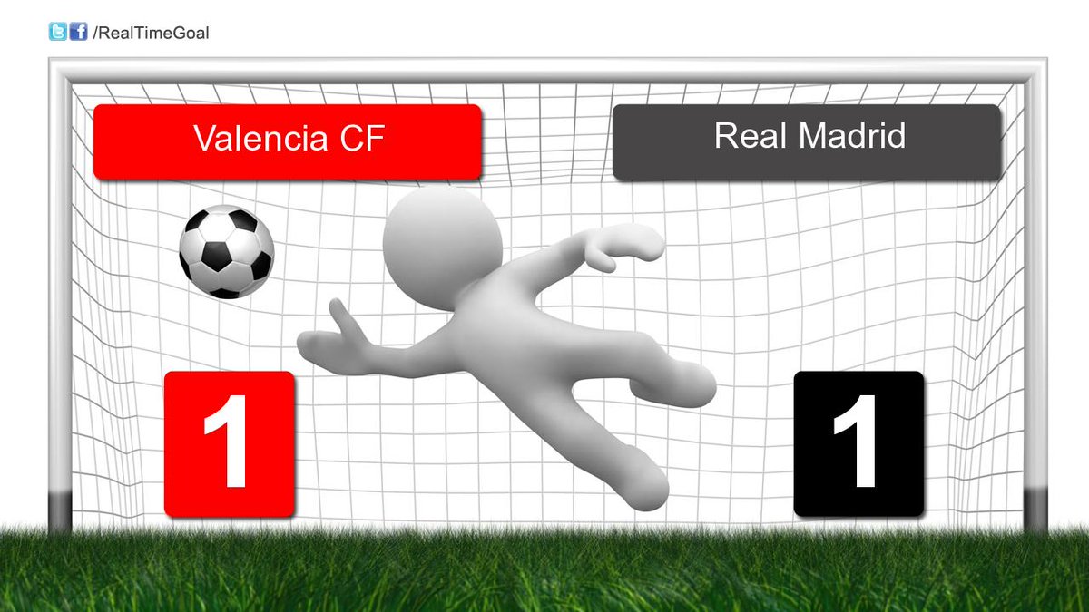 RealTimeGoal's tweet photo. #ValenciaCF 1-1 #RealMadrid #Goal #HomeGoal #SoccerNews https://t.co/s02xUqXVra #LiveScores #Sport https://t.co/VjmLhVRbhH