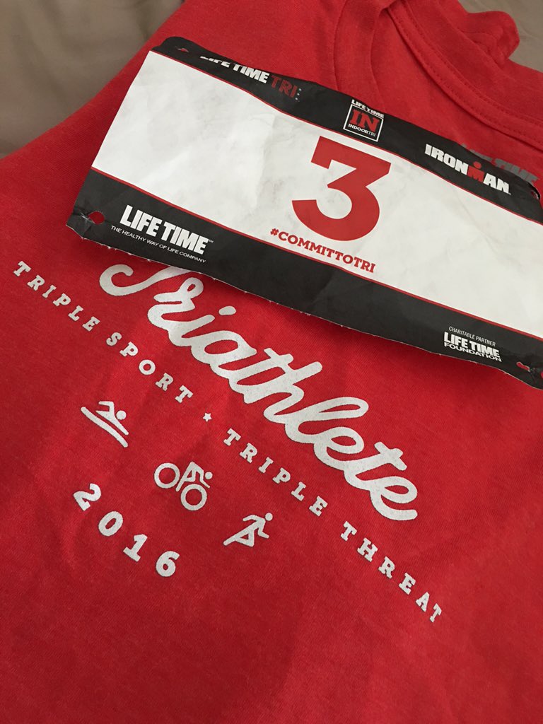 benducklow's tweet image. Kicked off 2016 w/ a little challenge - Conquered the indoor triathlon at @lifetimefitness this AM #CommitToTri #fb