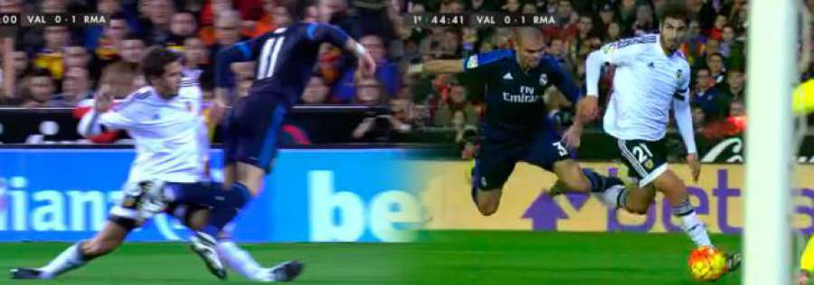 Un penalti a Bale no pitado acabó en el de Pepe a Gomes ver.as/jk28_