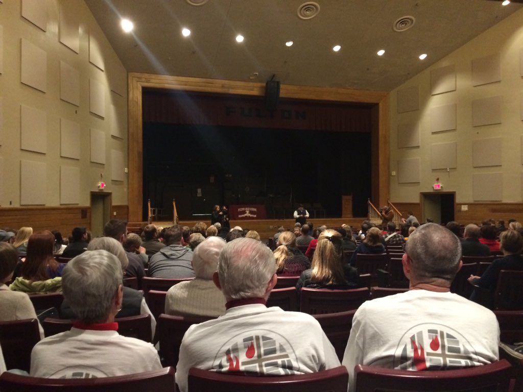 Powerful time of prayer with Knox faith community at Fulton. Praying 4 students and administration. #ZaevionDobson