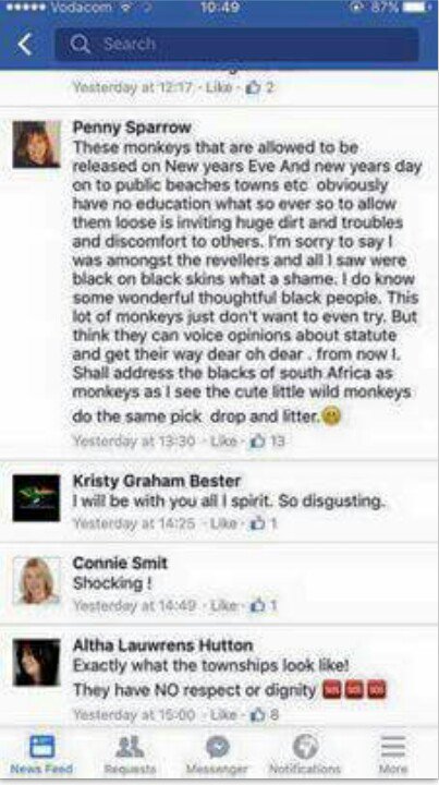 ComicalTshepo's tweet photo. You all didn't see what her friends have to say as well.... #PennySparrow #AlthaLauwrenceHutton https://t.co/wkQjQUeSw1