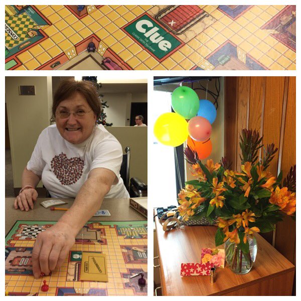 MsChris1221's tweet photo. Pity party w/ mom @HiFiHunter8 #Bachmans flowers #PatricksBakery treats & game time. Missing #mnwild game oh well https://t.co/54ZW0O00ef