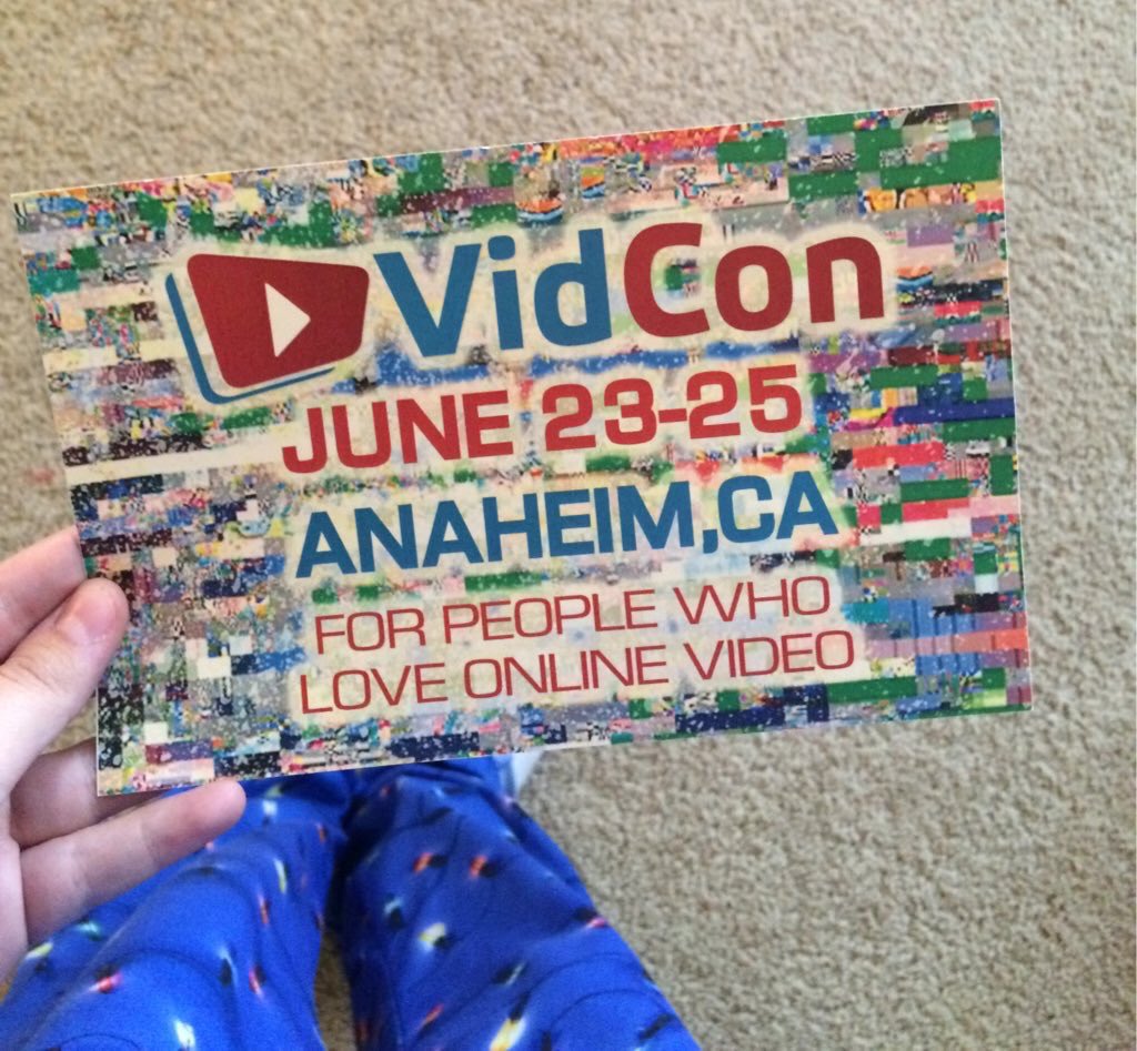 2017babes's tweet image. go to vidcon 2016