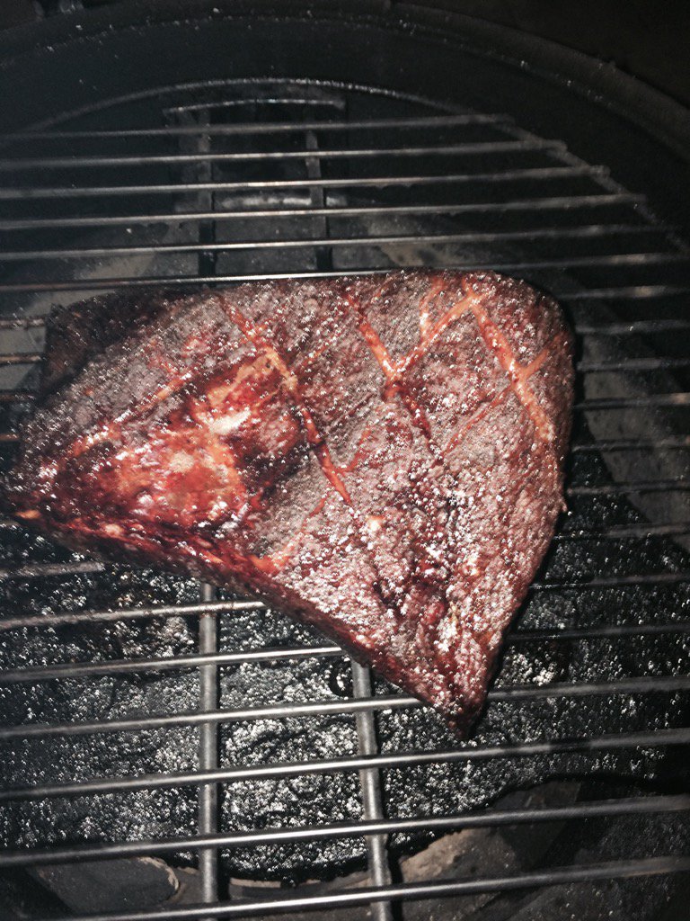 naudeg's tweet photo. First attempt at brisket. Not possible without @FlameBossSmokes https://t.co/yma08FWGKX