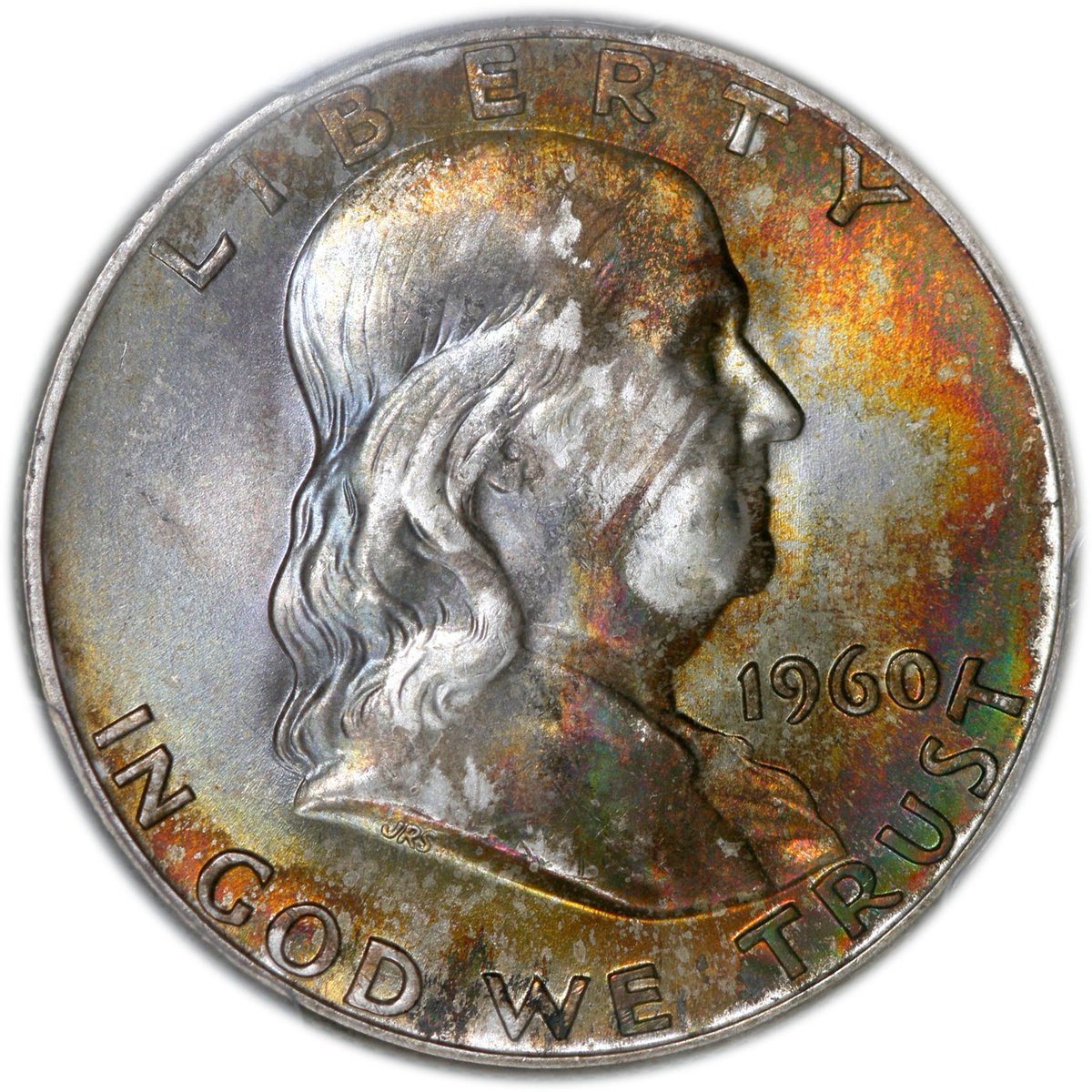 RareCoinCollect's tweet image. 1960-D FRANKLIN HALF DOLLAR PCGS MS 66 + FBL
Population 1! #Coins #RareCoins #pcgs #HalfDollars #Franklin
