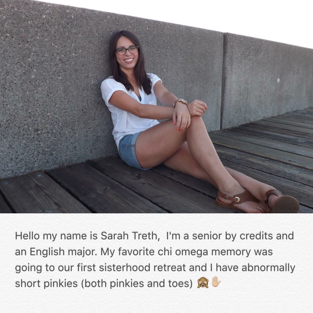 chiomegawsu's tweet photo. Finally DRUM ROLL PLEASE, introducing our new president Sarah Treth. 💗 https://t.co/b0820MiQQk