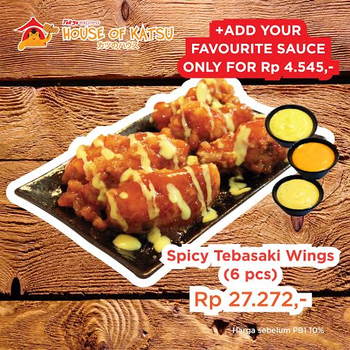 tokyoexpressidn's tweet photo. nikmati cemilan super yummy Tebasaki Wings. Ayoo langsung cobain aja dengan mampir ke Tokyo Express House of Katsu https://t.co/YWRrqfKgtl