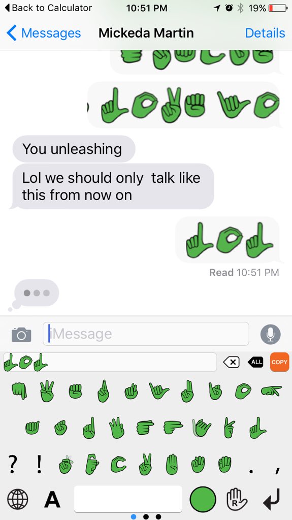 roguenerdd's tweet photo. Love my new app! Lol #asl #signily https://t.co/N5Oomi19RO