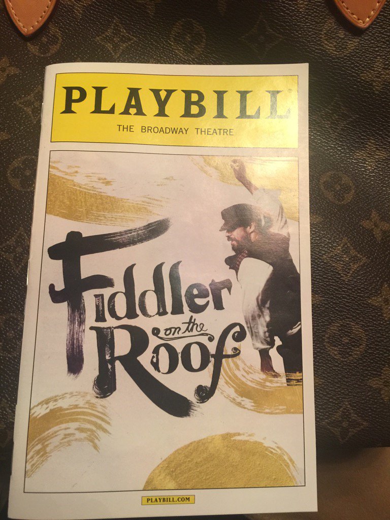 NicolePeplinski's tweet photo. Be sure to see #fiddler2015. #mustsee #Broadway #actorslife #playbill #LouisVuitton #NicolePeplinski #NYC #theatre https://t.co/r4EuNs0uhi