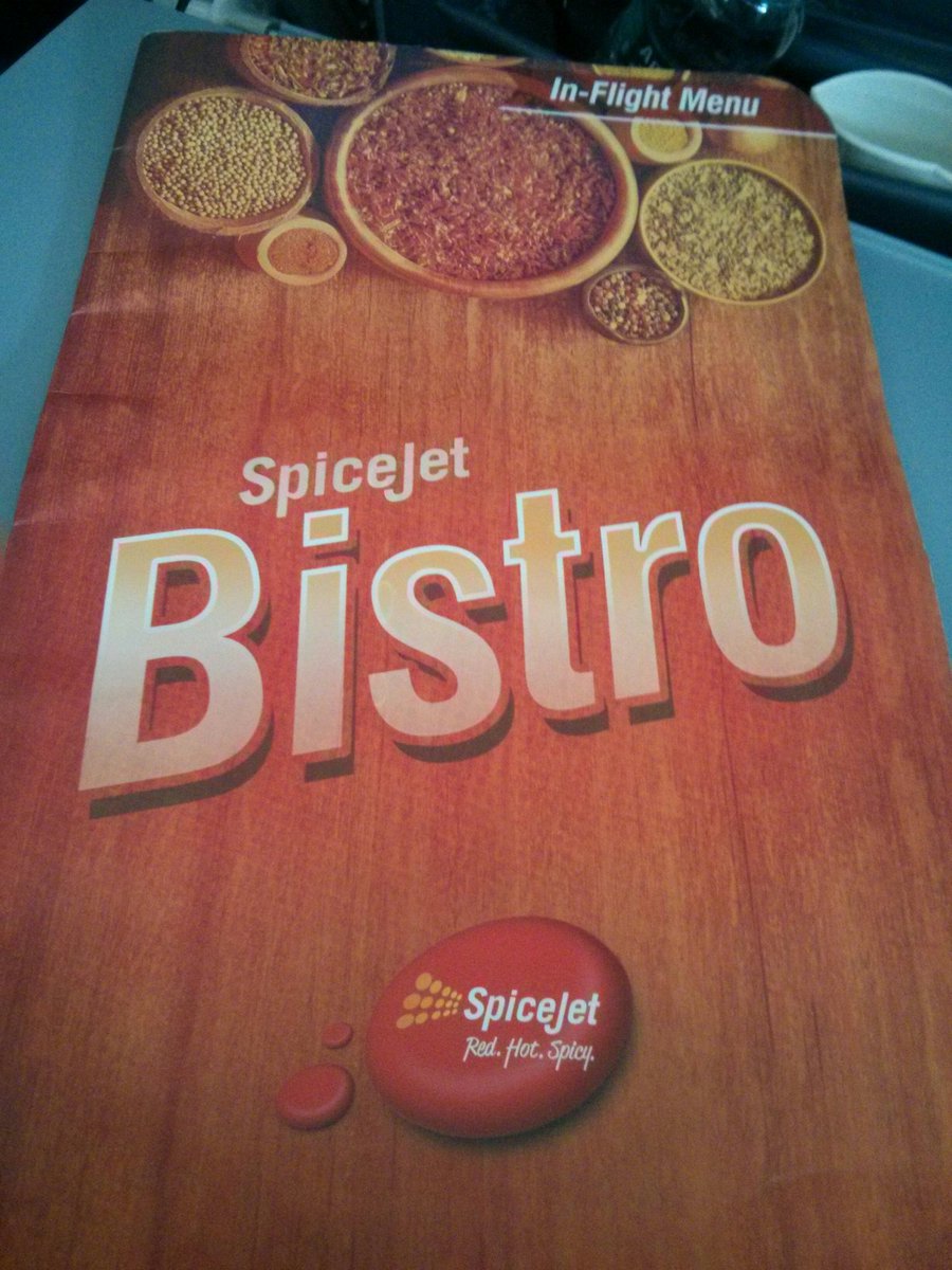Sing_Suman's tweet photo. Impressed by the @flyspicejet #Inflightmenu #Bistro. https://t.co/np21bWtspa