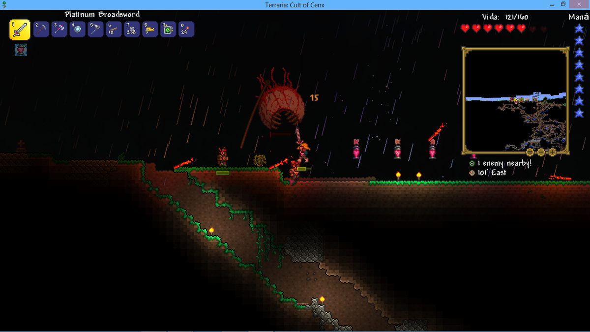 imegza's tweet photo. #TeamTerraria vs Cthulhu y sus fases @danielagzzda https://t.co/lAHhUiubxZ
