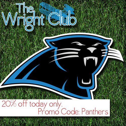 thewrightclub's tweet photo. Celebrate the #CarolinaPanthers with us! 20% your #subscription today only w/ #PromoCode PANTHERS #KeepPounding https://t.co/56d33MNqZ0