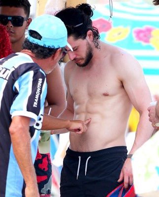 Random guy: "For the watch"
Kit Harington: ...