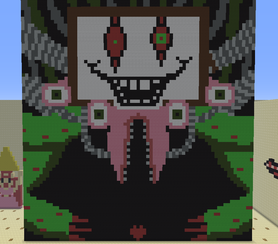 Flowey minecraft pixel art