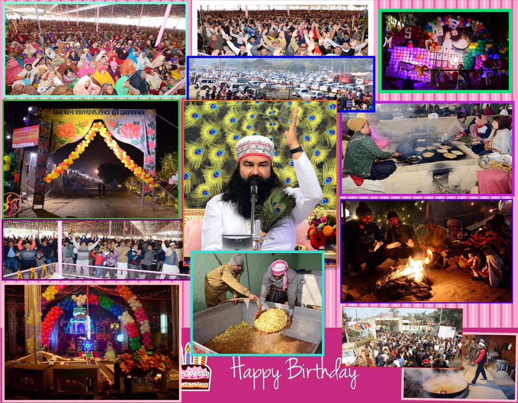#HappyIncarnationMonthToMSG Bhandara celebration in UP with great fervour! 37,140 people adopted glorious Gurumantra