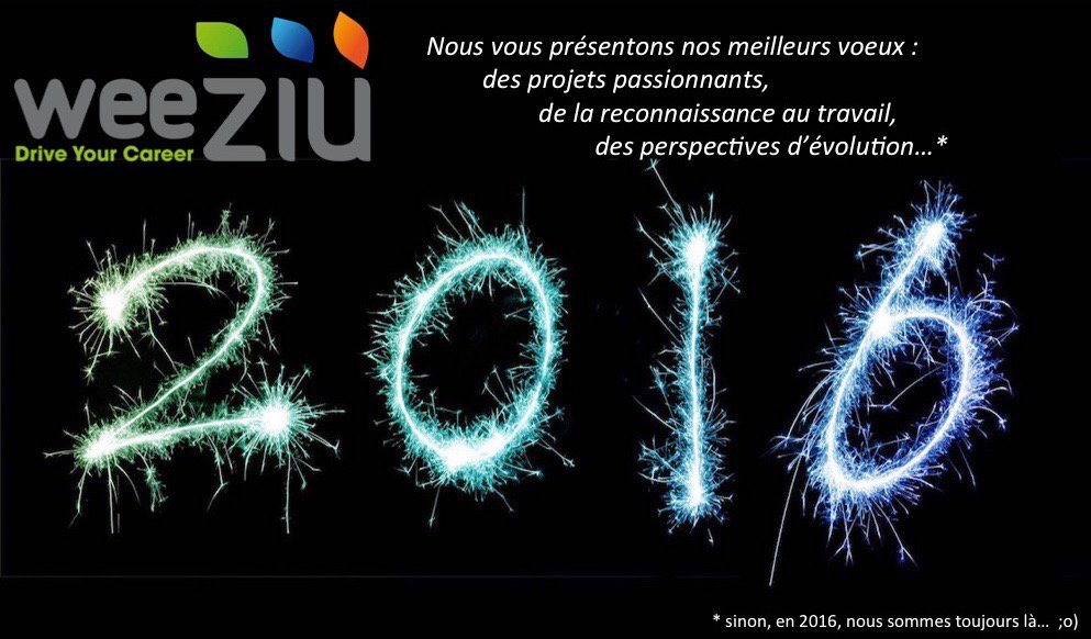 Weeziu's tweet photo. @DavidZoute &amp; @Weeziu vous présentent leurs meilleurs voeux pour 2016...#choosemyjob #changemyjob #createmyjob ;) https://t.co/lsYZVMkmhD