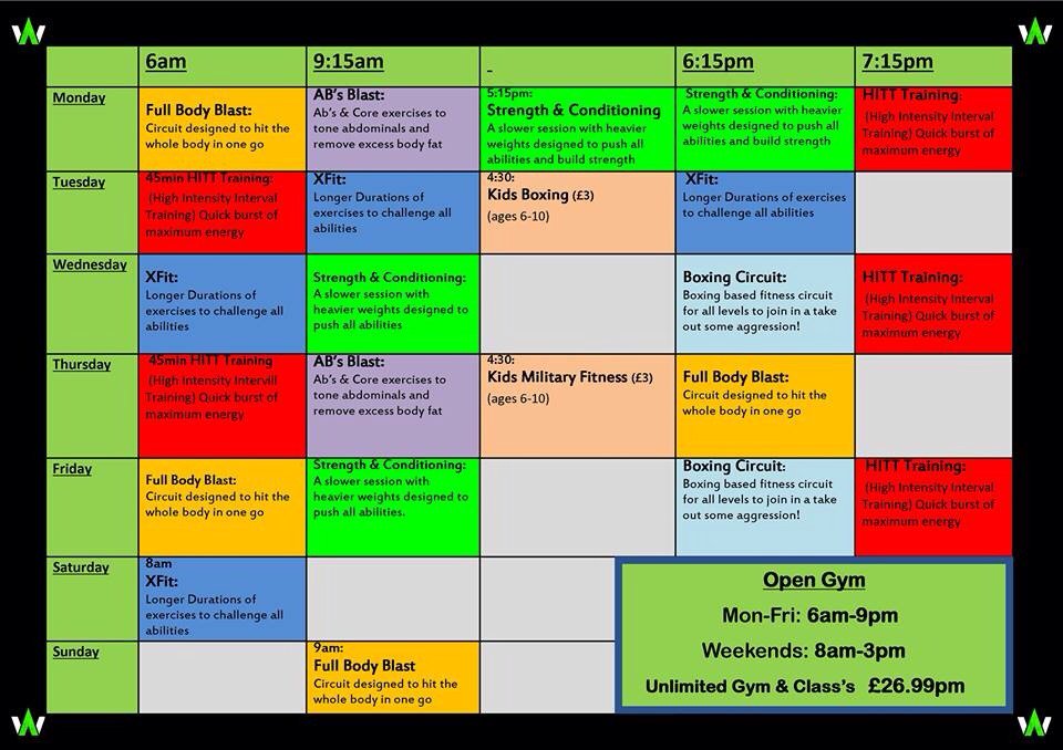 WorthyFit's tweet photo. This is our new 2016 timetable. Get down guys and train at a unique, fun and friendly facility in Horwich #GetFit https://t.co/DR3R5mdJMZ