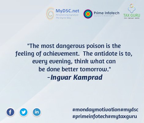 My_Taxguru's tweet photo. #mondaymotivation #primeinfotech #mydsc #mytaxguru https://t.co/h48uMTP59x
