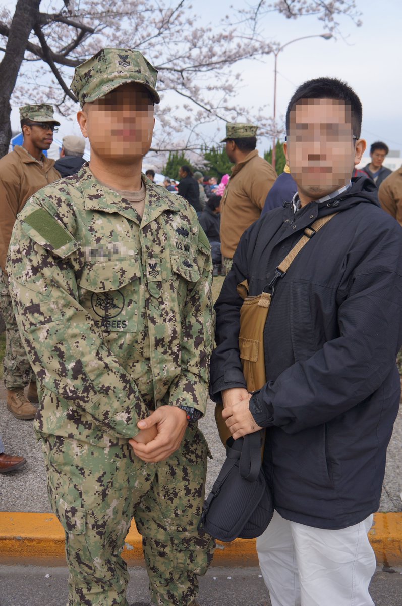 Hound Twitterissa アメリカ海軍工兵隊のシービーズの隊員さんとは以前基地祭でお会いした事ある 海兵隊 のマーパット迷彩と似ている海軍のnwuのウッドランド迷彩の迷彩服に 写真でも少し見えますが右胸に Seabees シービーズ のマークが入ってる T Co