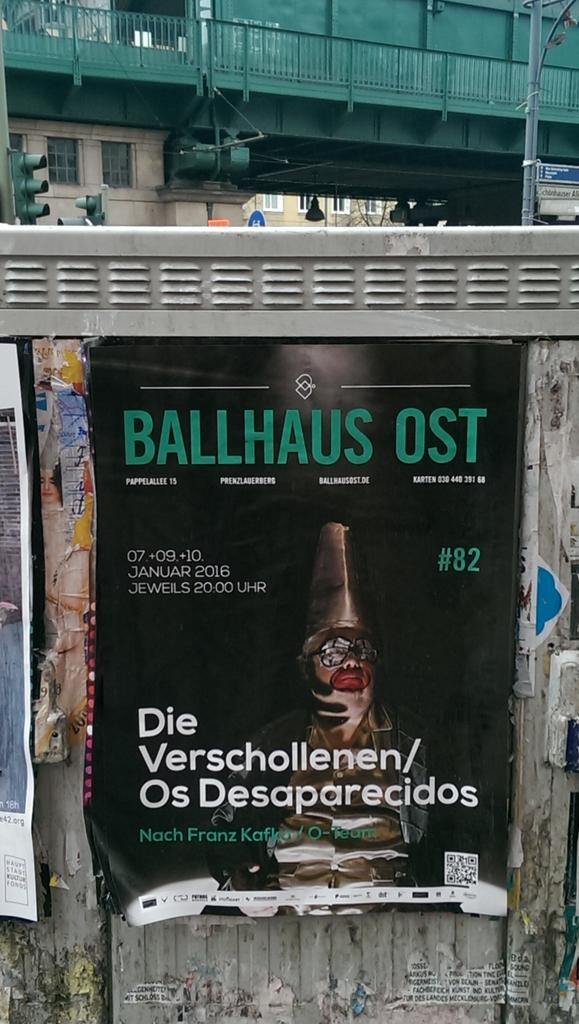 KatjaKettner's tweet photo. DIE VERSCHOLLENEN nach Franz Kafka kommen diese Woche ins Ballhaus Ost. 7+9+10.1. https://t.co/dZkvvvq9TB