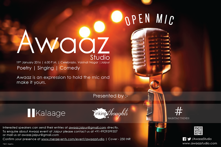 Awaaz Studio brings it's pioneer Jaipur edition to you. An evening of art! . #OpenMic #AwaazStudio <a href="/author_paradise/">Author paradise</a>