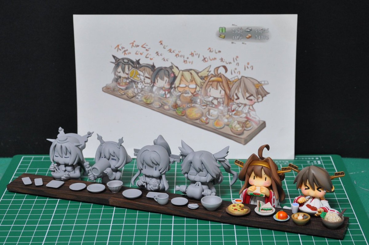 うらちー ワンフェス16冬 新作 大食艦せっと ご承諾いただけました 金剛 比叡 改に続き 大和 武蔵 長門 陸奥 の各セットです 艦これ Wf16w ワンフェス T Co Gr4t96vrwb T Co Irlhn4bfhs