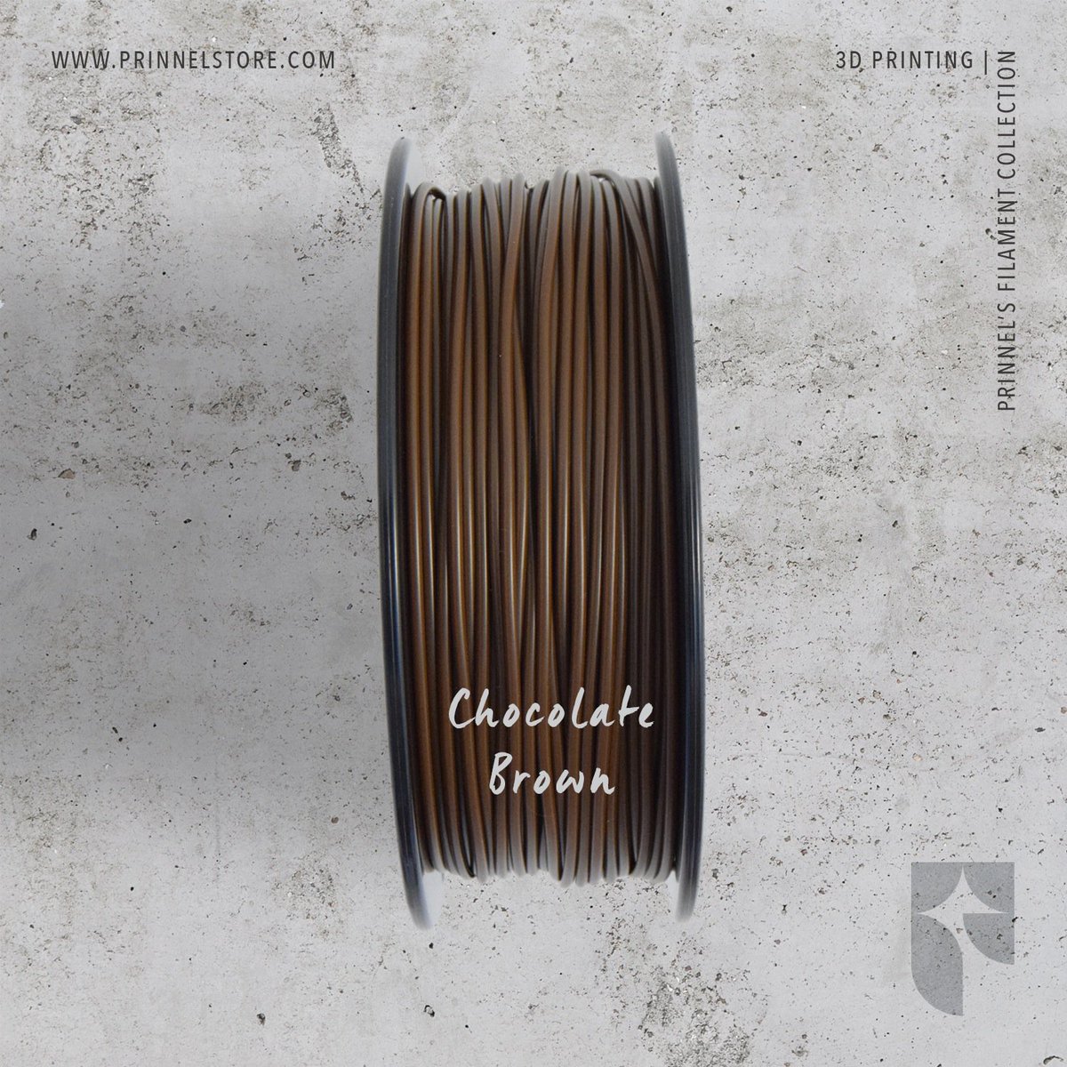 Hello 2016. Hello Chocolate Brown. SHOP ONLINE prinnelstore.com #prinnel #3dprinting #newyear #newmaterials