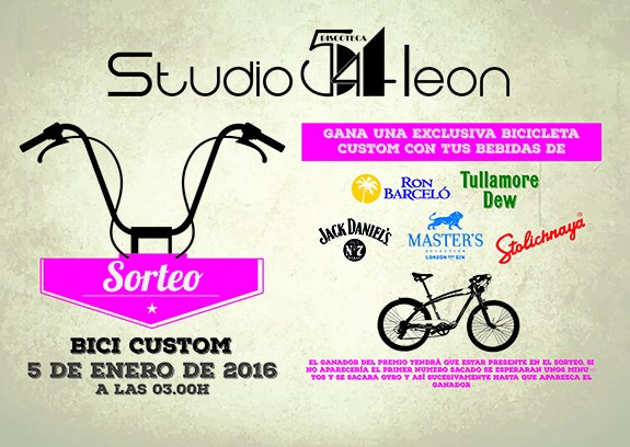 Mañana es la noche del sorteo de la exclusiva Bici Custom #LeonEsp #3:00h. #Mevaatocarami