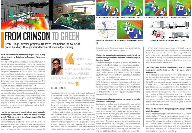 Transven_India's tweet photo. Snapshot of our Director,@Singreshu's interview "#FromCrimsontoGreen in @CWO_India 's Jan 2016 issue https://t.co/P7z8ZakCog