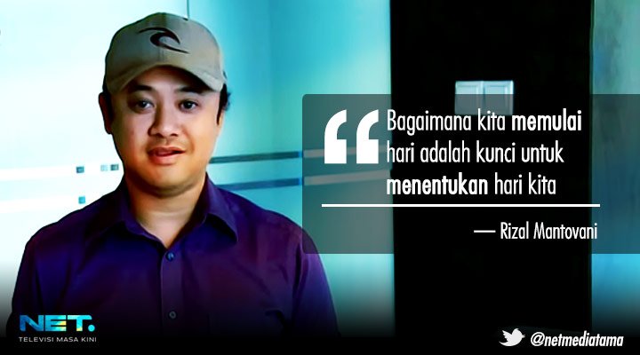 mdtvindonesia's tweet photo. "Bagaimana kita memulai hari adalah kunci untuk menentukan hari kita" - Rizal Mantovani

#InspirasiPagi https://t.co/ACZGznco92