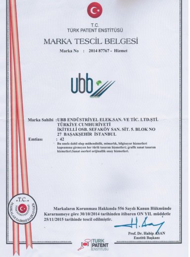 TPE tarafından markamız tescillendi.