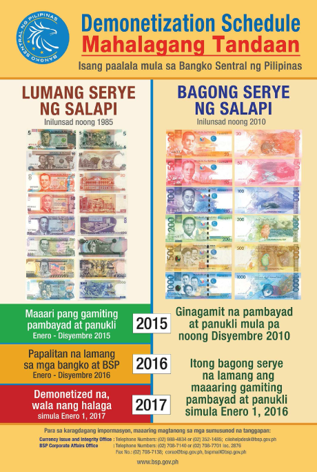 govph's tweet photo. This 2016, old peso banknotes can be exchanged only in banks and @BangkoSentral offices: https://t.co/XkuYVJqGKu https://t.co/ZwxlsyrC8s