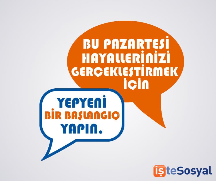 #BuGünİstiyorumKi hayallerinizi gerçekleştirmek için yepyeni bir başlangıç olsun. #İyiHaftalar