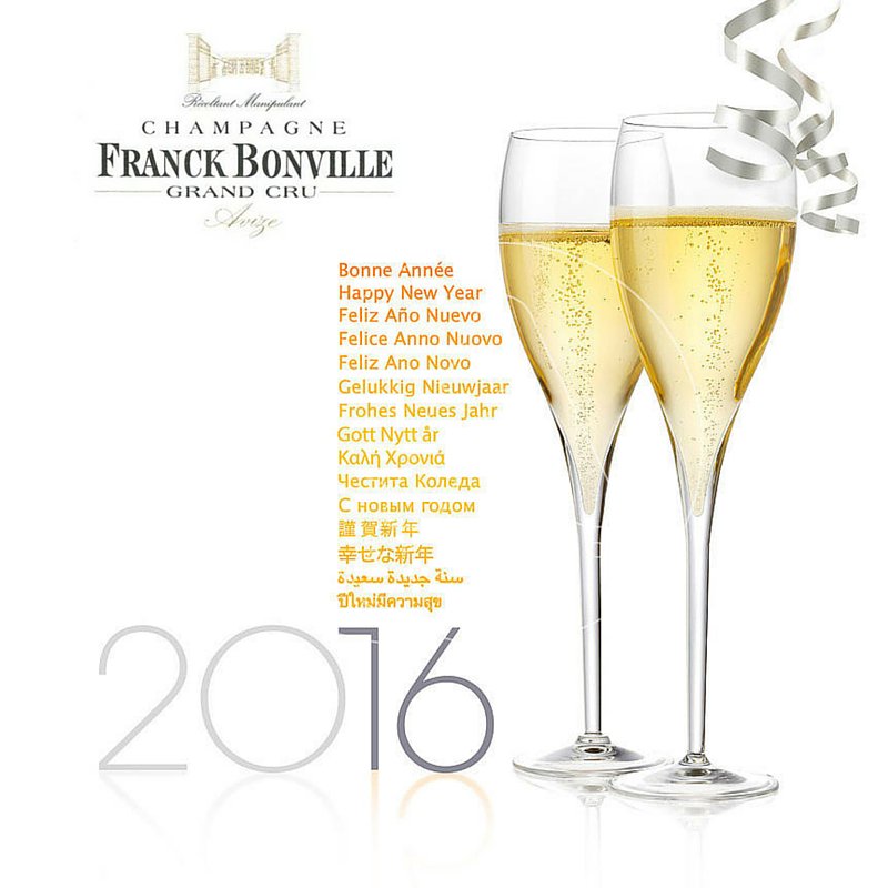 #HappyNewYear2016 #ChampagneFranckBonville #Bestwishes #joie, #chance et #amour !