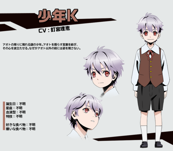 Tvアニメ ディバインゲート 公式サイト A Twitter キャラクター紹介 アオトを揺らす言葉を紡ぎ その心を波立たせる謎の少年 少年k Cv 釘宮理恵 第1話から登場するアニメオリジナルキャラクターです ディバゲアニメ ディバゲ T Co Ejkrc6swvm Tvアニメ ディバインゲート 公式サイト A Twitter キャラクター紹介 アオトを揺らす言葉を紡ぎ その心を波立たせる謎の少年 少年k Cv 釘宮理恵 第1話から登場するアニメオリジナルキャラクターです ディバゲアニメ ディバゲ T Co Ejkrc6swvm