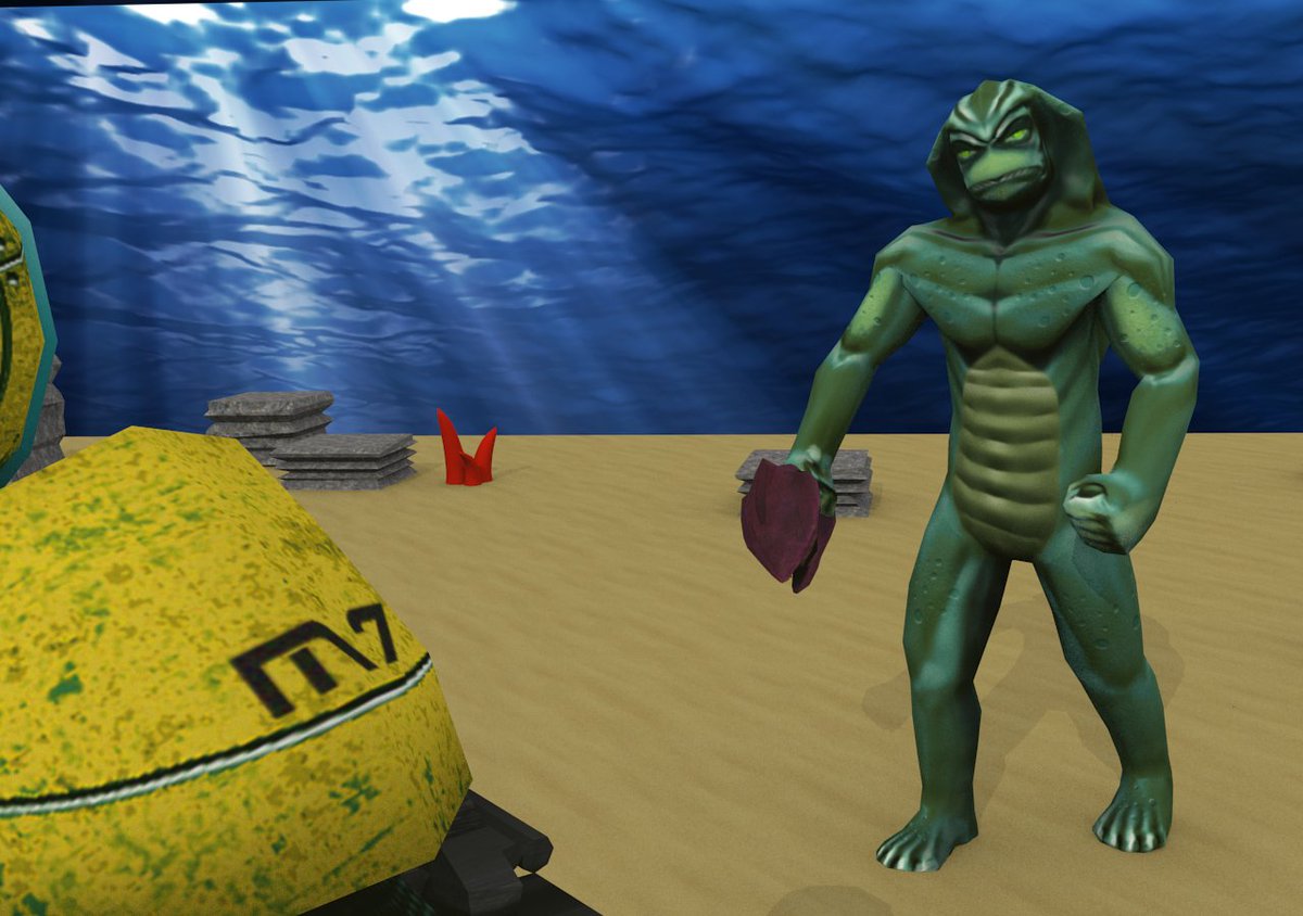 M7Game's tweet photo. First 'Hello' at the bottom of the sea. Testing 3D models in #blender .  #gamedev #m7game #xcom https://t.co/ECofVsIWuk