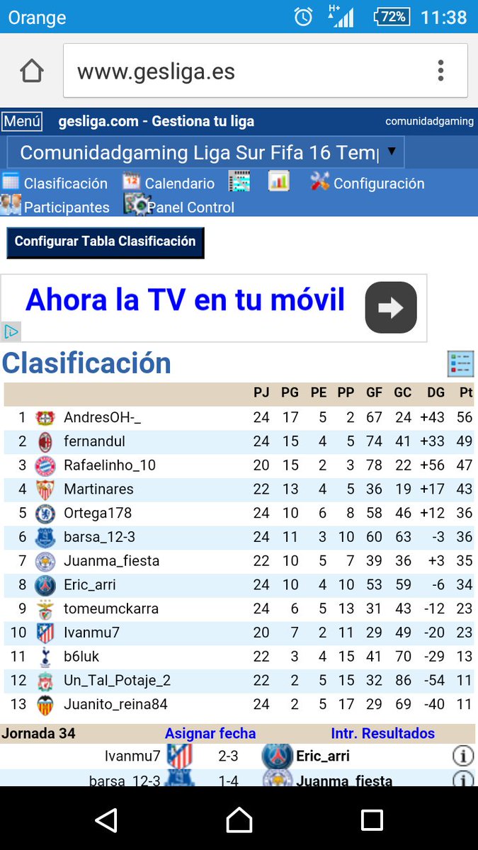 Comunidad_Fifa's tweet photo. Y en la liga sur algo mas ajustada el campeon ha sido andresoh con el bayer leverkusen enhorabuena!! https://t.co/lsFo6ZBO61