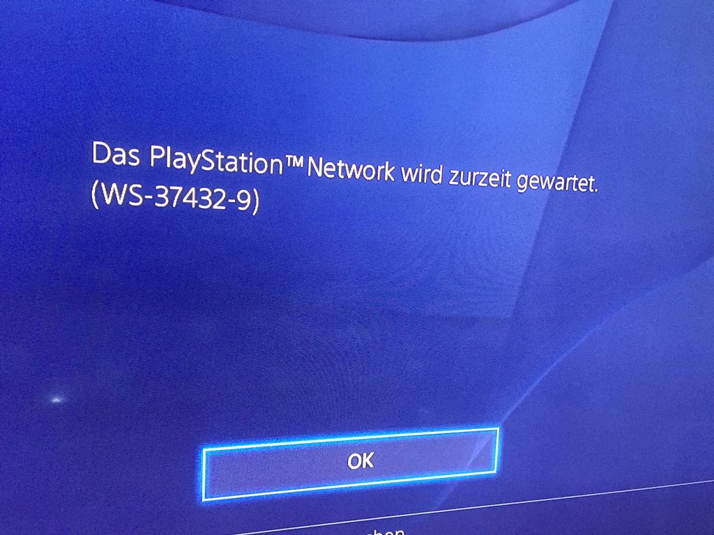 Andy81m's tweet photo. Wer hat das gleiche Problem? Weiß man schon wie lange das dauern wird? #WS-37432-9 #PSNdown #psnerror #ps4 https://t.co/o2TgLrVwGW