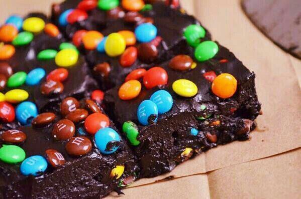 M&amp;M chocolate cake