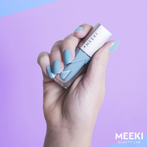 MeekiBeautyLab's tweet photo. #Manimonday: nieuw jaar, nieuwe #trendkleuren. Dit is Aqua Haze van het Modern Pioneer #stijlprofiel. #meeki https://t.co/P7pFZYKuQA
